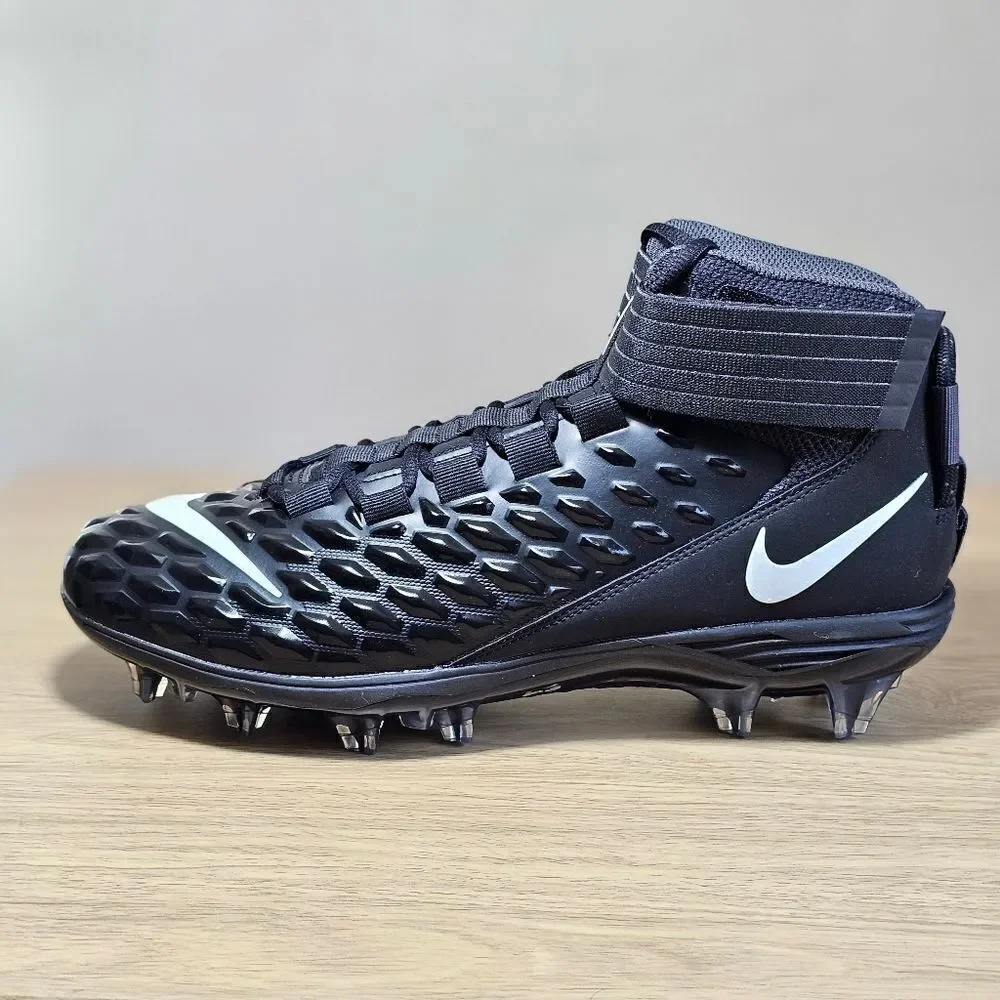 Nike Force Savage Pro 2 Football Cleats Shoes Men's 9 Black White New AH4000-002